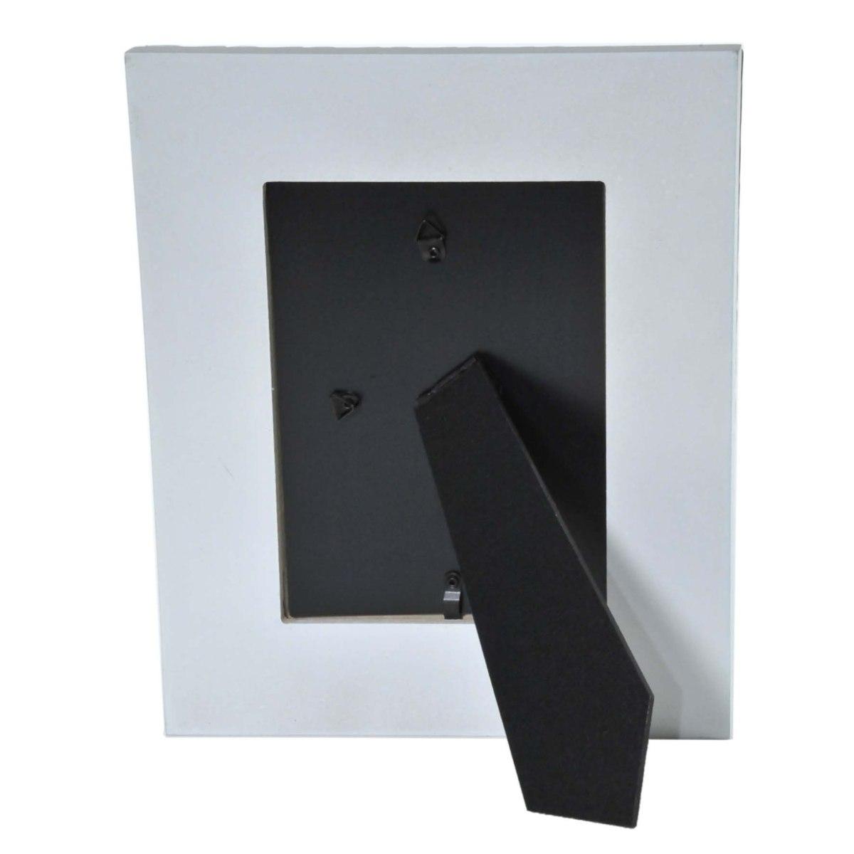 Cornice metallo sbalzato bianca decori 13 x 18 cm