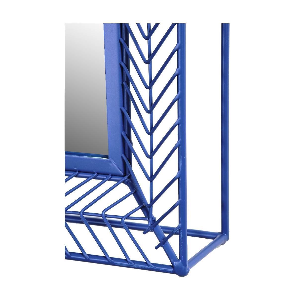 Specchio da muro metallo blu 38 x 8,5 x 78 cm