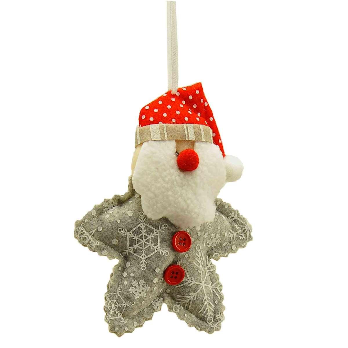 Decorazione natalizia babbo natale 11 x 3 cm