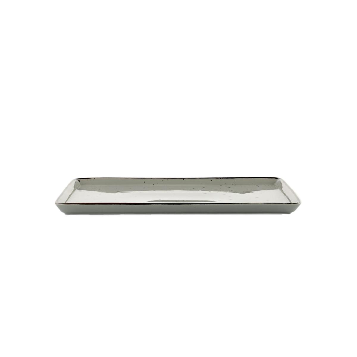 Vassoio Porcellana Weissestal Rett Grigio cm.38x21 | Weissestal