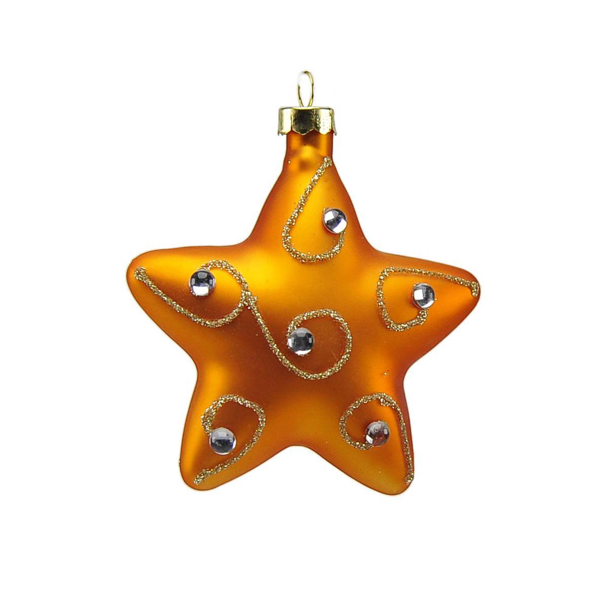 Pallina natalizia vetro collezione stella 9 cm