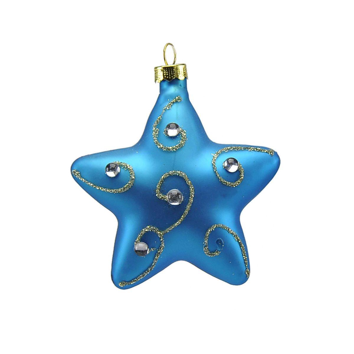 Pallina natalizia vetro collezione stella 9 cm