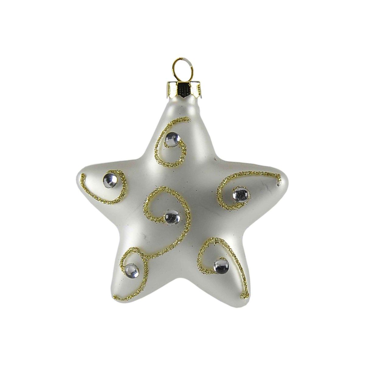 Pallina natalizia vetro collezione stella 9 cm