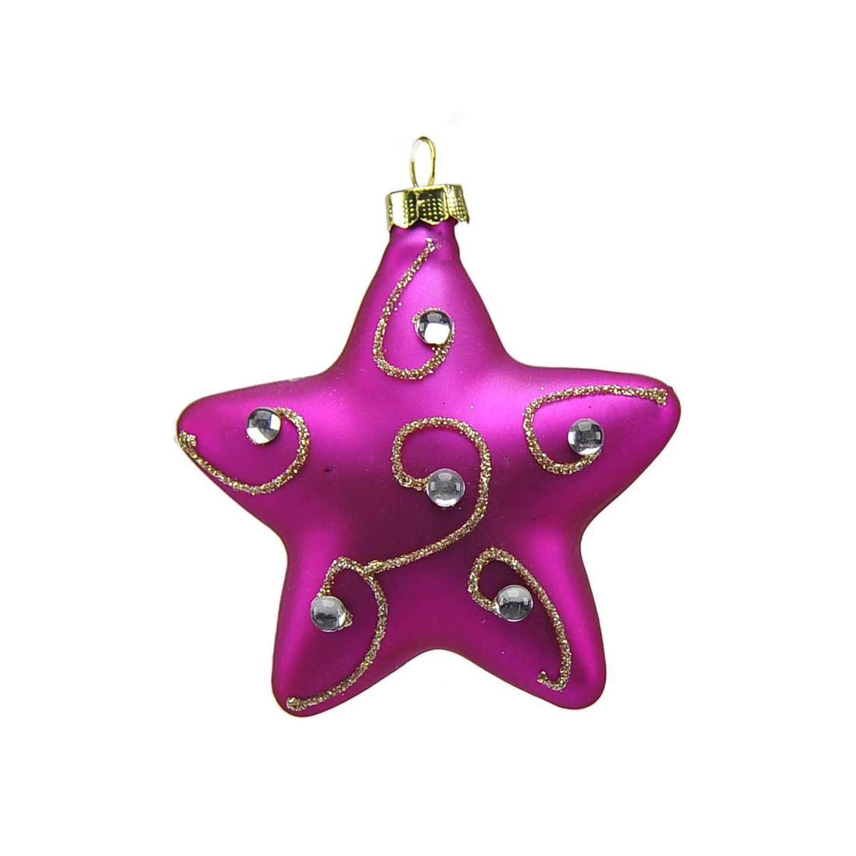 Pallina natalizia vetro collezione stella 9 cm