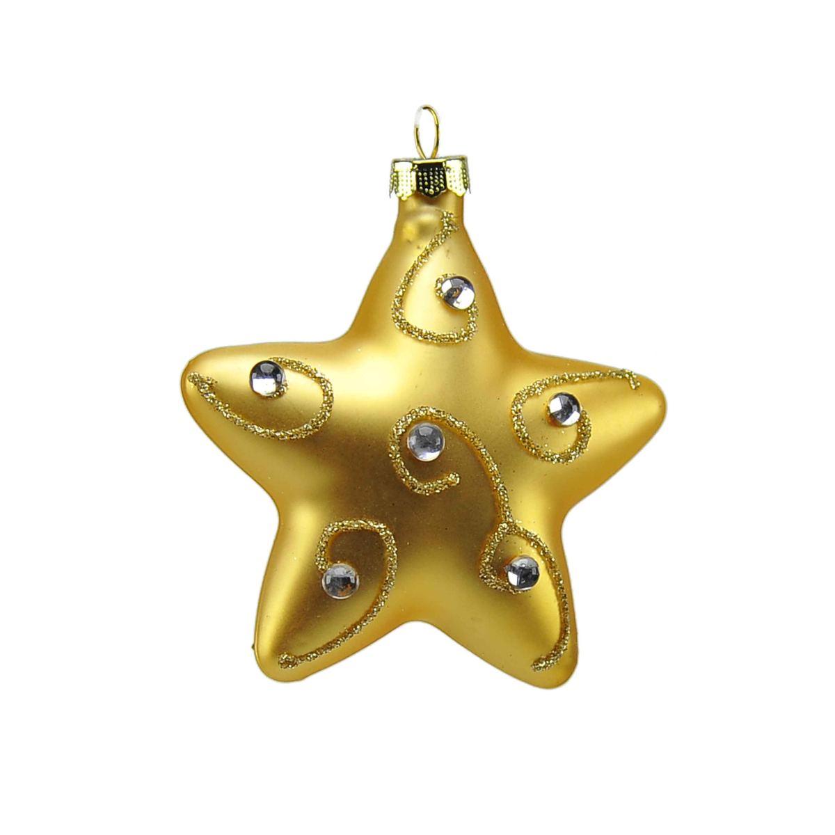 Pallina natalizia vetro collezione stella 9 cm