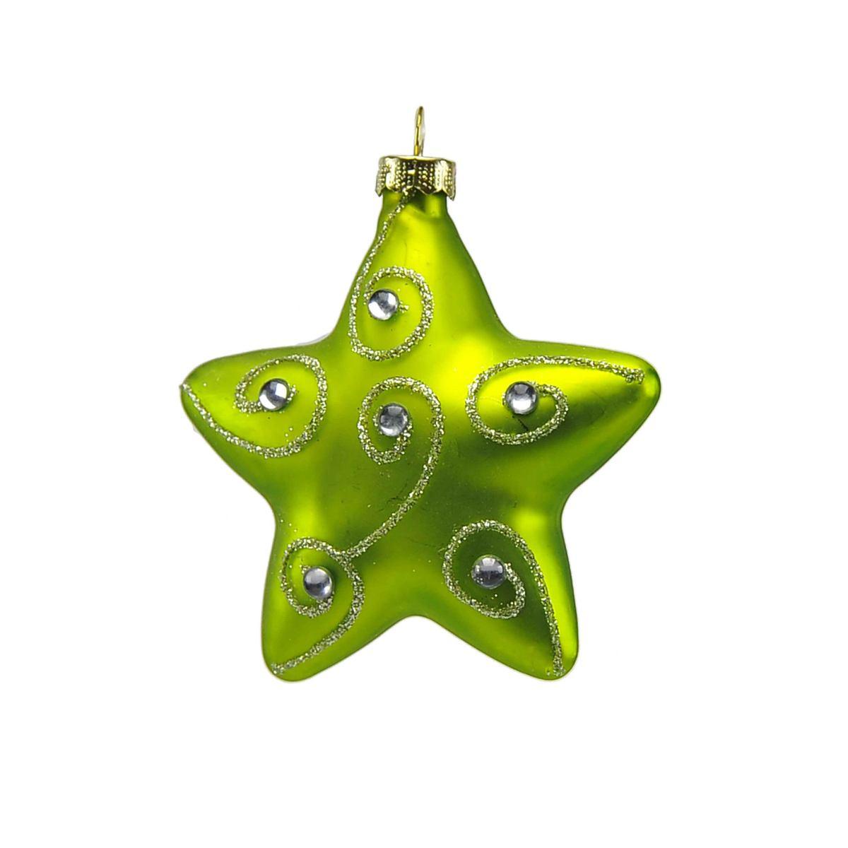 Pallina natalizia vetro collezione stella 9 cm