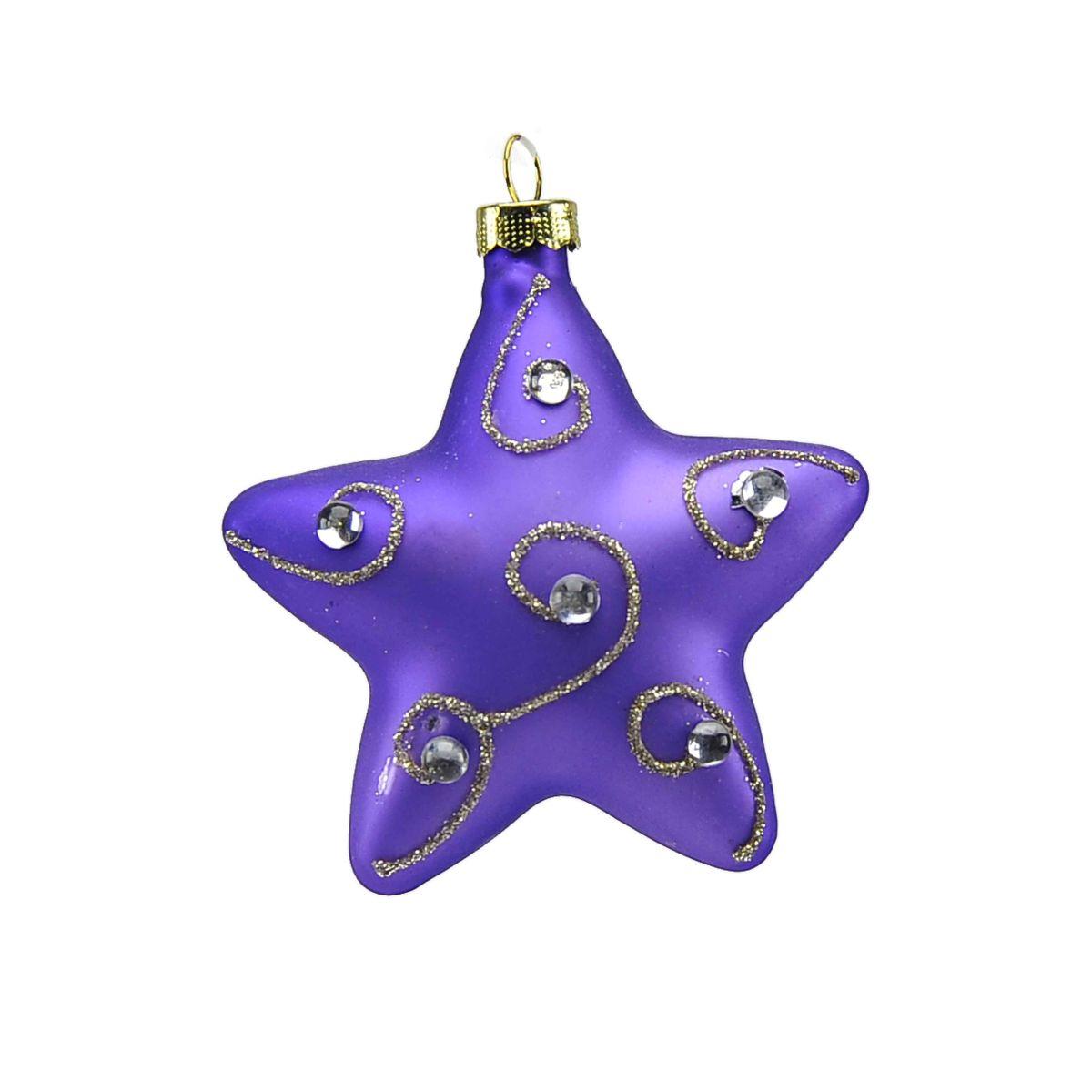 Pallina natalizia vetro collezione stella 9 cm