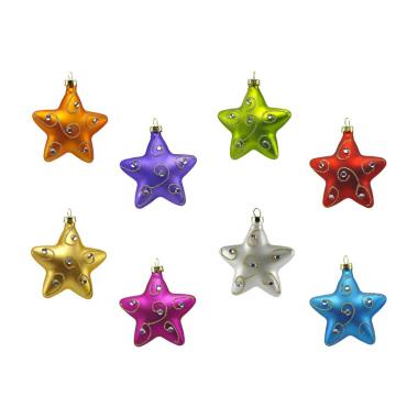 Pallina natalizia vetro collezione stella 9 cm