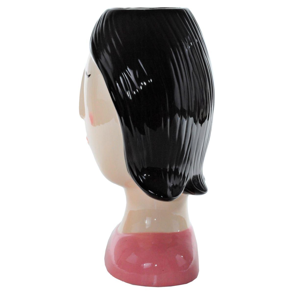 Vaso ceramica girl coco caschetto 25 cm