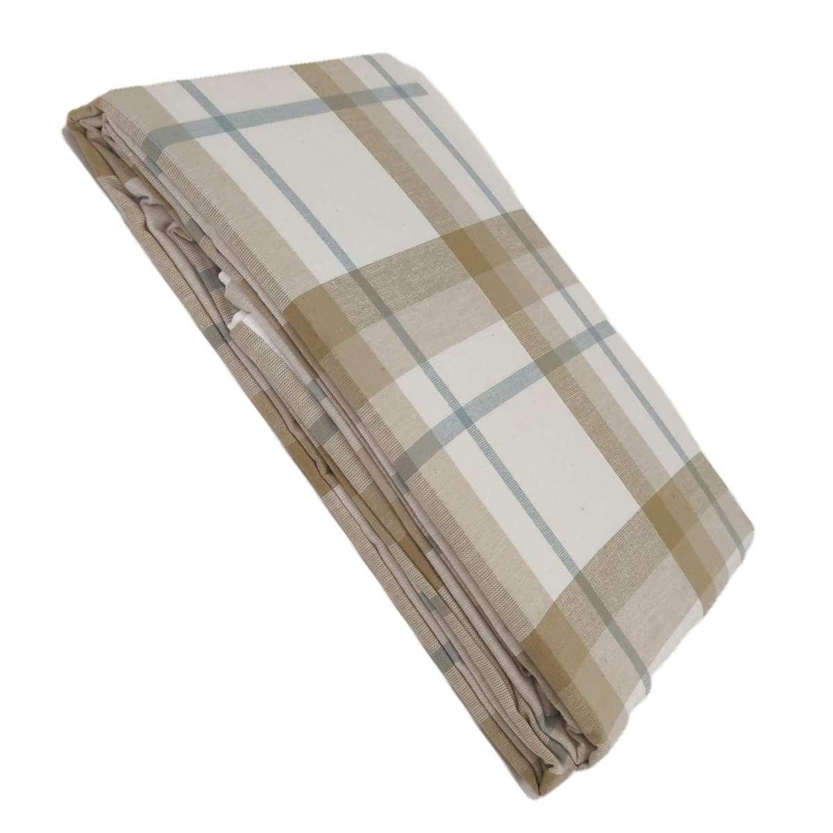 Tovaglia cotone fantasia quadri 160 x 300 cm