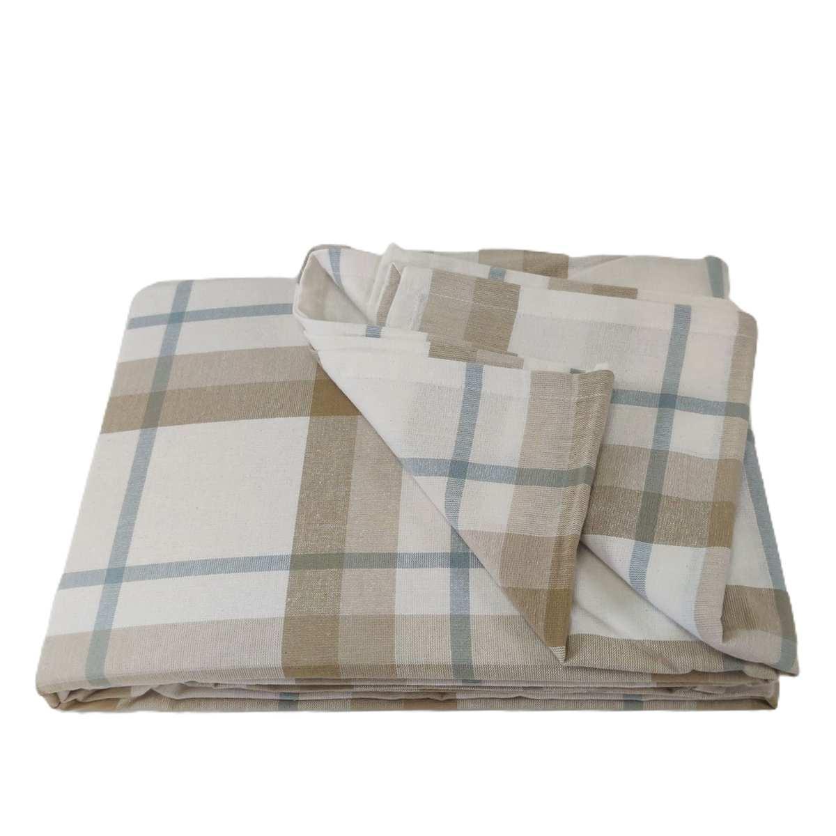Tovaglia cotone fantasia quadri 160 x 300 cm