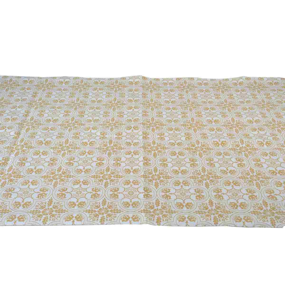 Runner fantasia fiori beige 45 x 150 cm