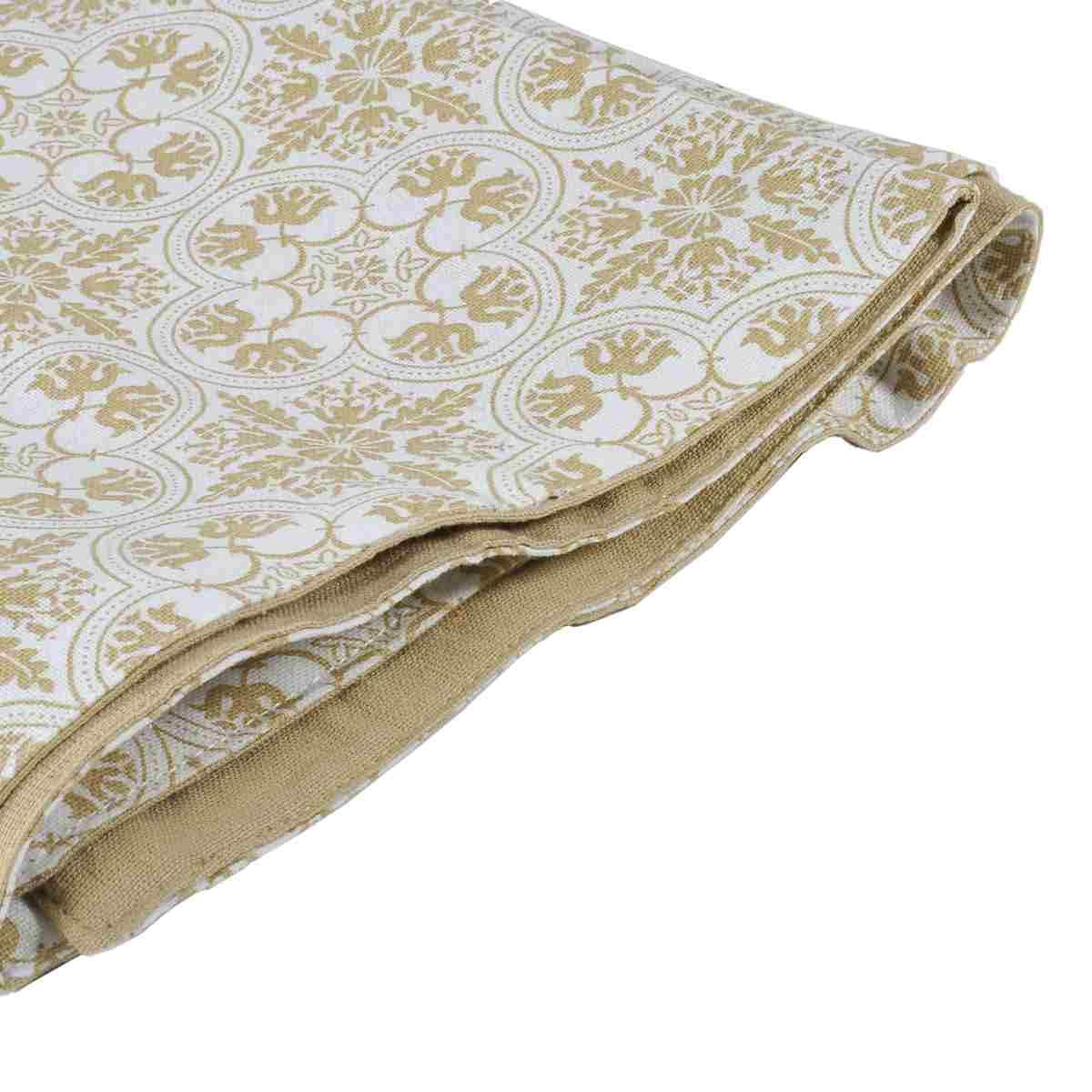 Runner fantasia fiori beige 45 x 150 cm