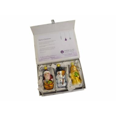 Pallina natalizia vetro collezione Set 3 pz