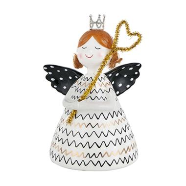 Angelo ceramica ali coroncina 18 cm