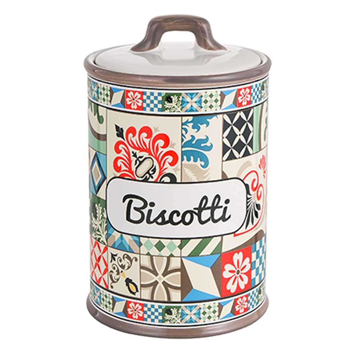 Biscottiera Ceramica Stoneware Positano cm.Ø13xh21 | Montemaggi