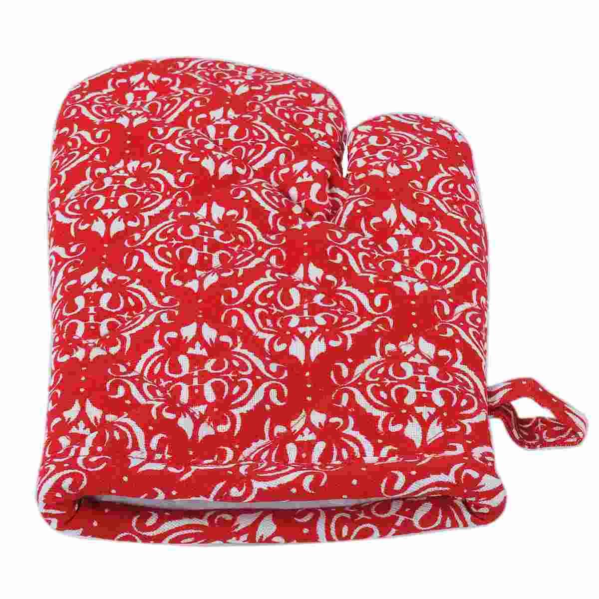 Guanto cucina natalizio cotone fantasia damasco 27 cm
