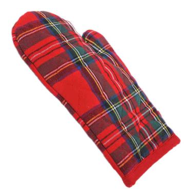 Guanto cucina natalizio cotone fantasia tartan 27 cm