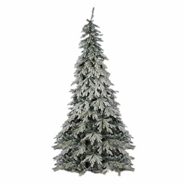Albero di Natale 270 cm verde innevato argentato