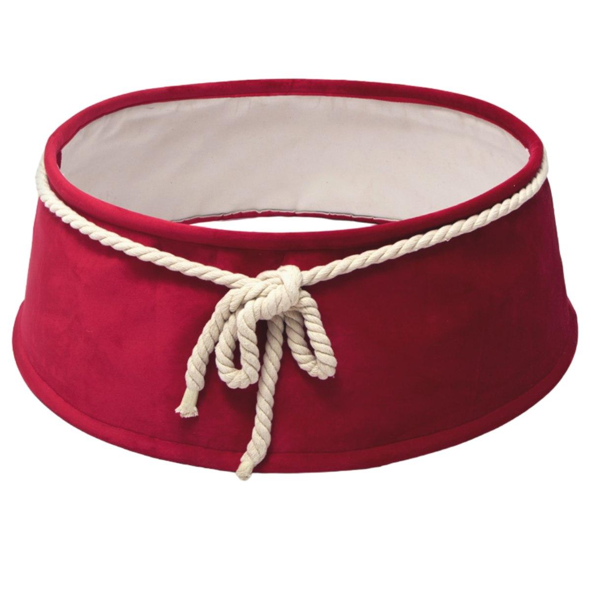 Copri base albero natale velluto rosso Ø 65 cm
