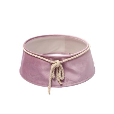 Copri base albero natale velluto rosa Ø 65 cm