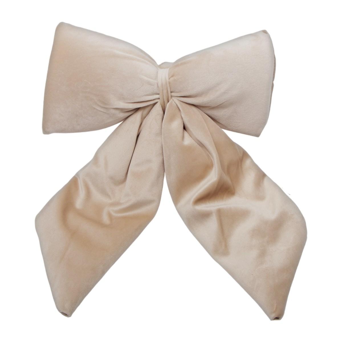 Decorazione natalizia fiocco velluto oro champagne