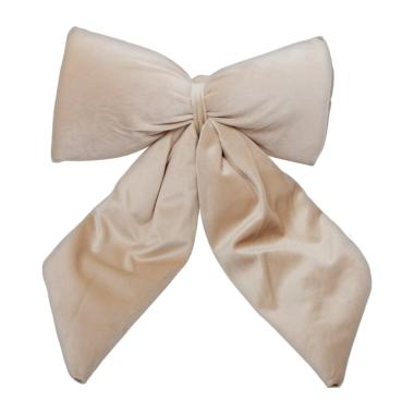 Decorazione natalizia fiocco velluto oro champagne