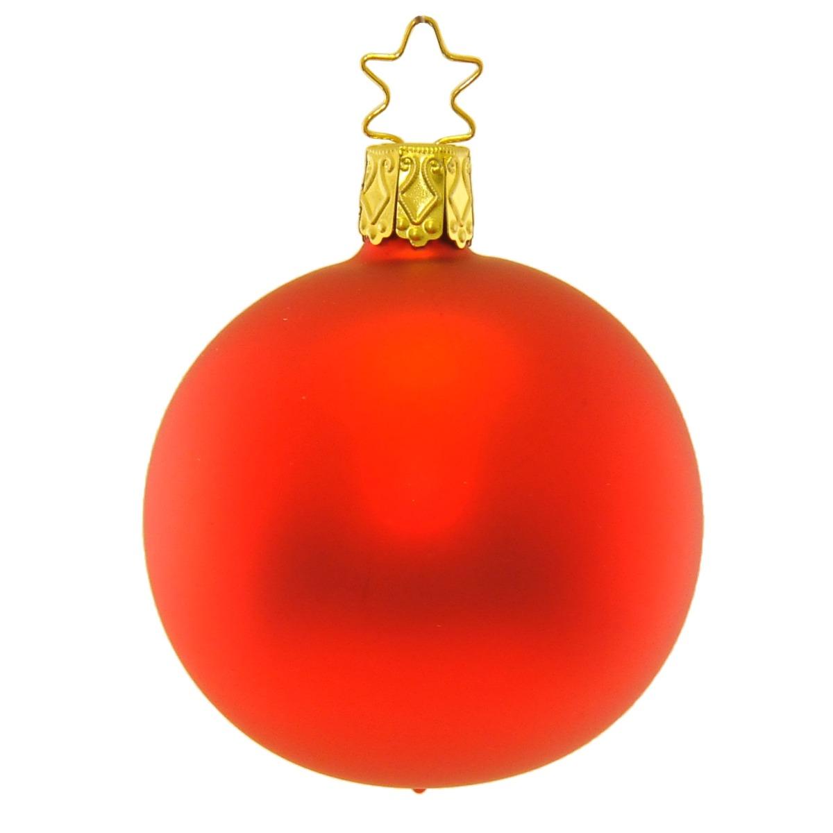Pallina natalizia vetro collezione rossa opaca Ø 6 cm