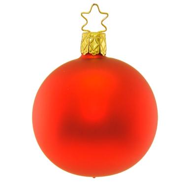Pallina natalizia vetro collezione rossa opaca Ø 6 cm