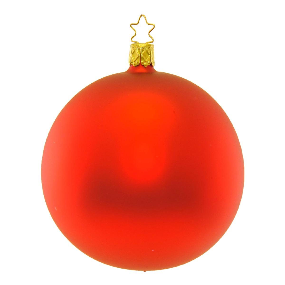 Pallina natalizia vetro collezione rossa opaca Ø 10 cm