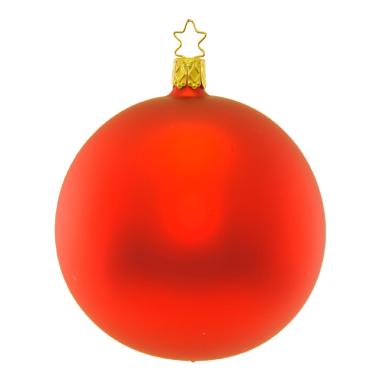 Pallina natalizia vetro collezione rossa opaca Ø 10 cm