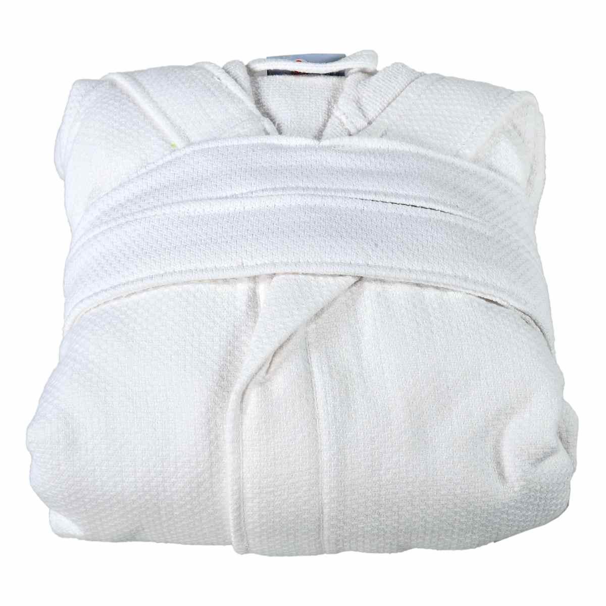 Accappatoio sporting bianco adulto