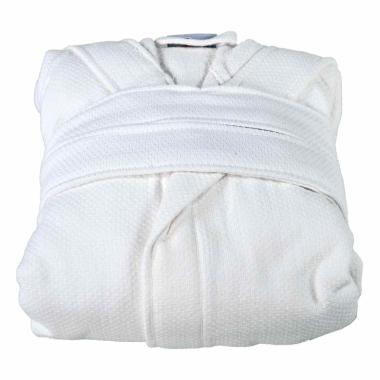 Accappatoio sporting bianco adulto