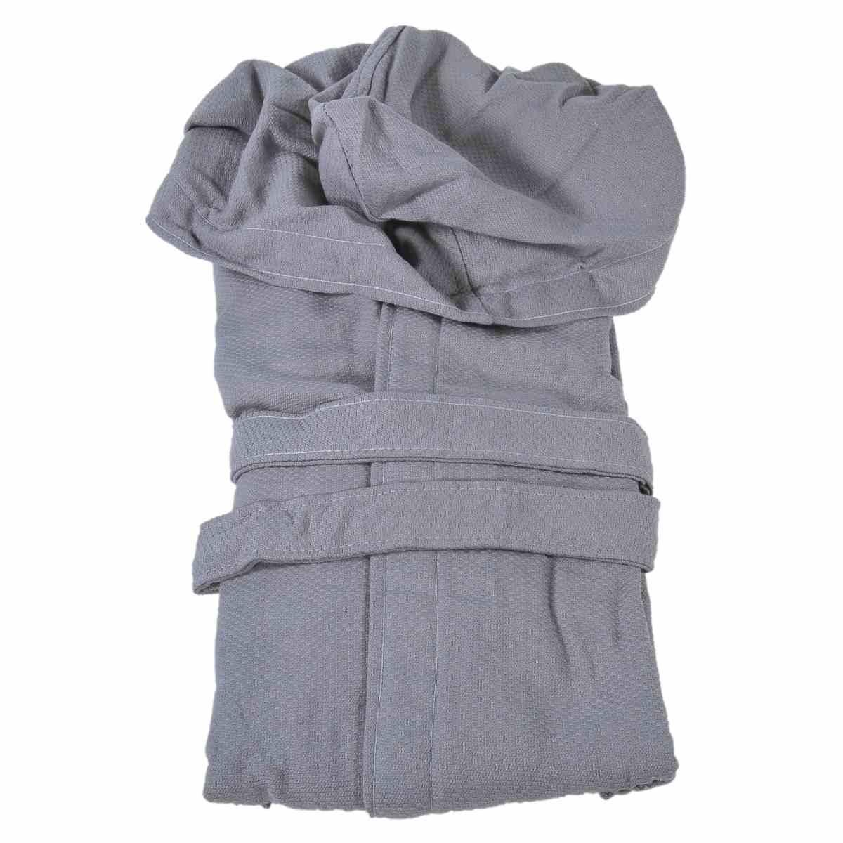 Accappatoio sporting grigio adulto