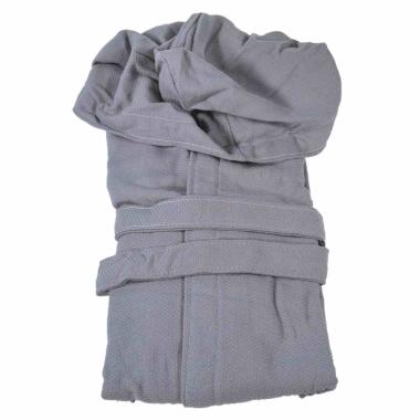 Accappatoio sporting grigio adulto