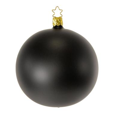 Pallina natalizia vetro collezione nera opaca Ø 10 cm