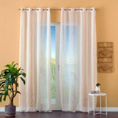 Tenda agra bianca rosa cipria 140 x 280 cm