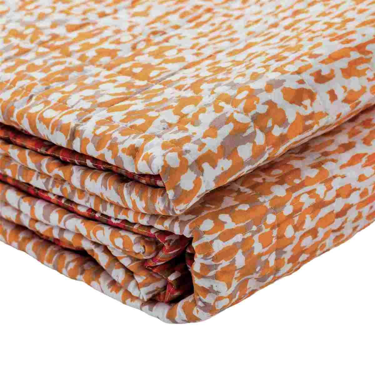 Trapunta singola stain arancio 70 x 260 cm