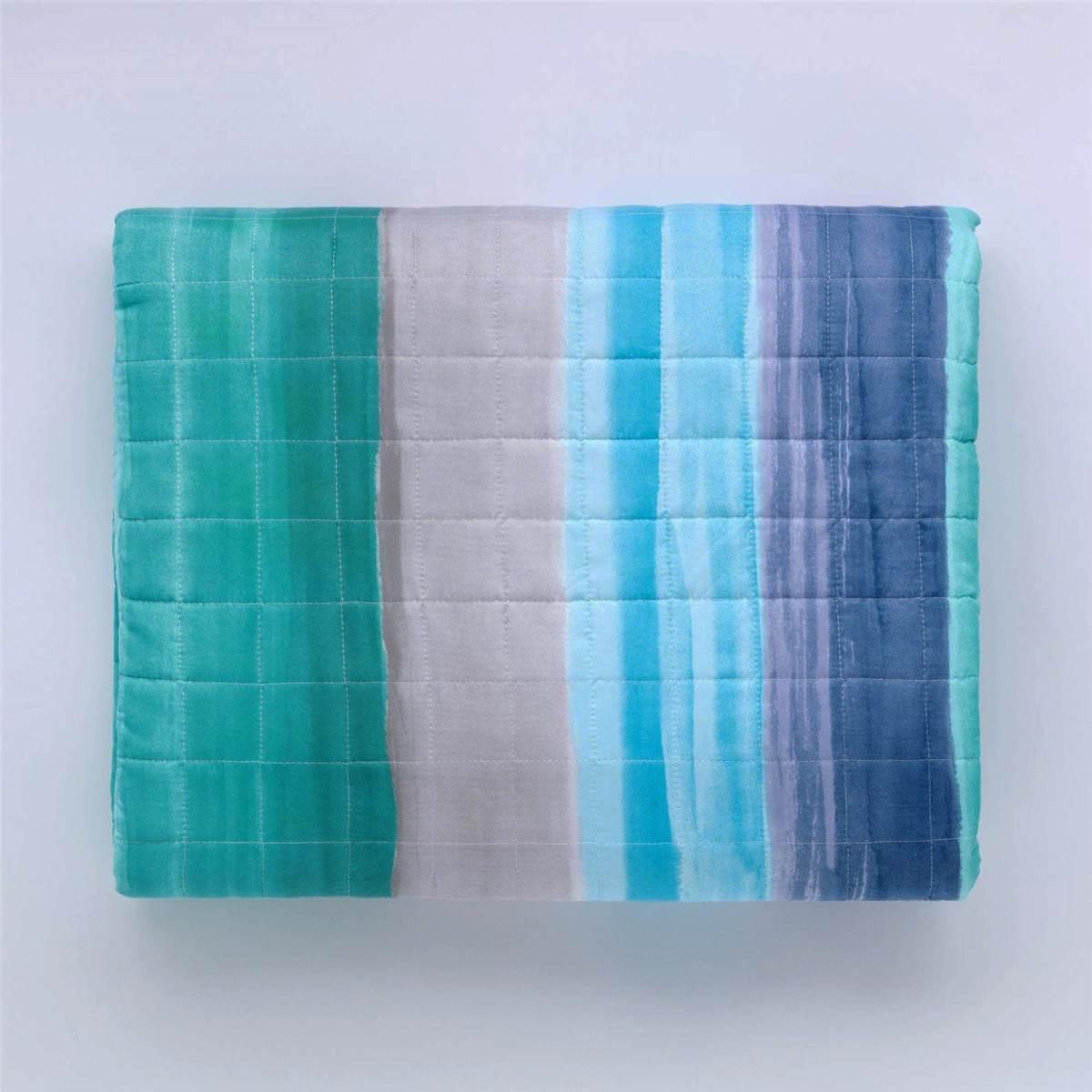Trapunta singola mykonos blu azzurro 170 x 260 cm