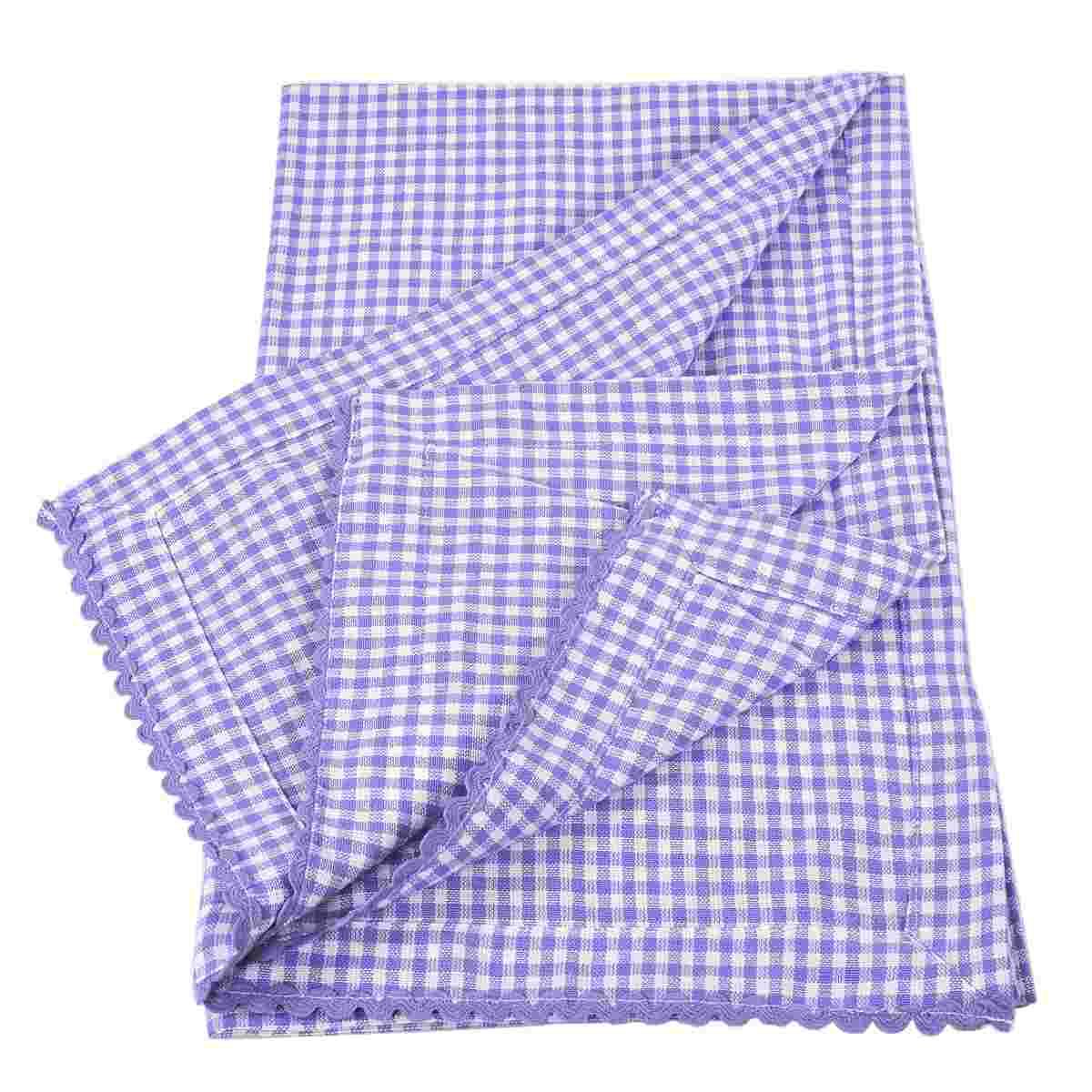 Runner quadri viola 45 x 150 cm