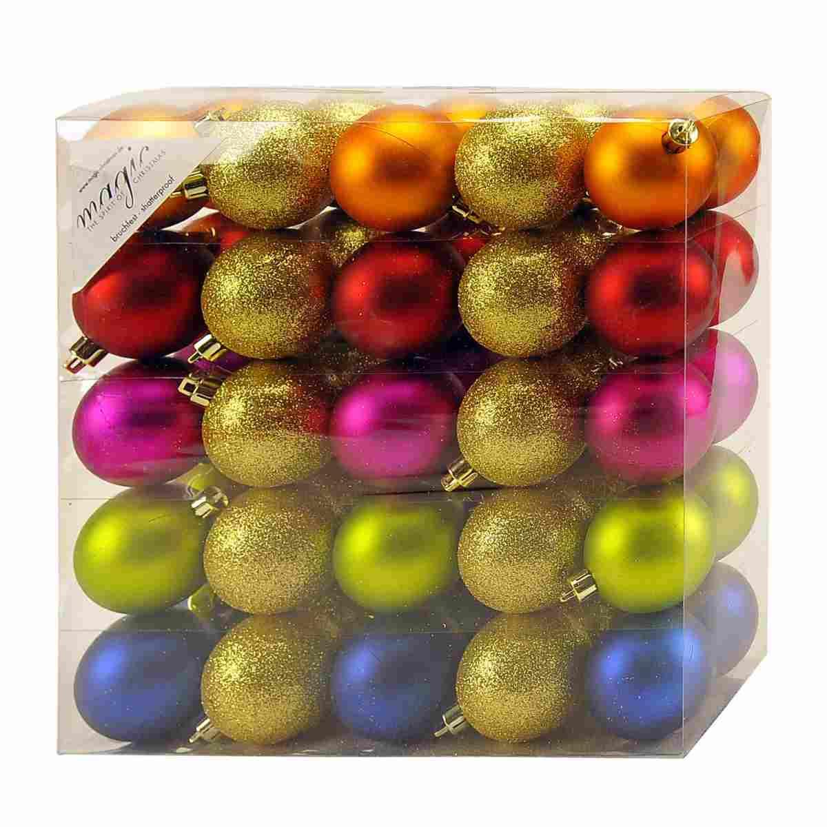 Pallina natalizia multicolor Set 50 pz