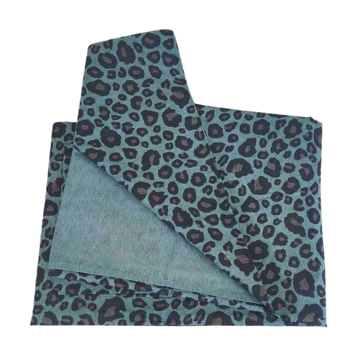 Copripiumino 1 piazza mezza leopard blu avio