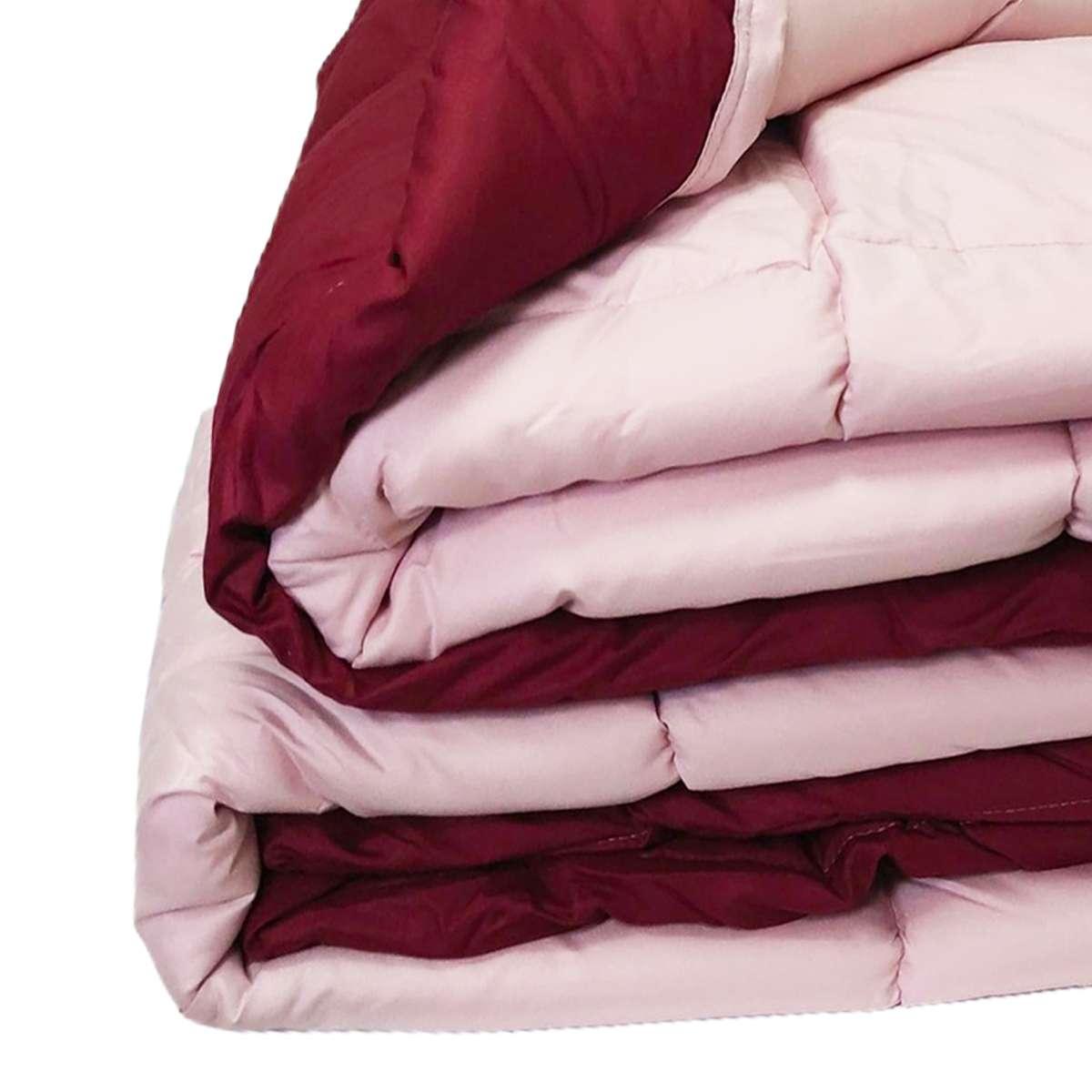 Trapunta singola loren bordeaux rosa