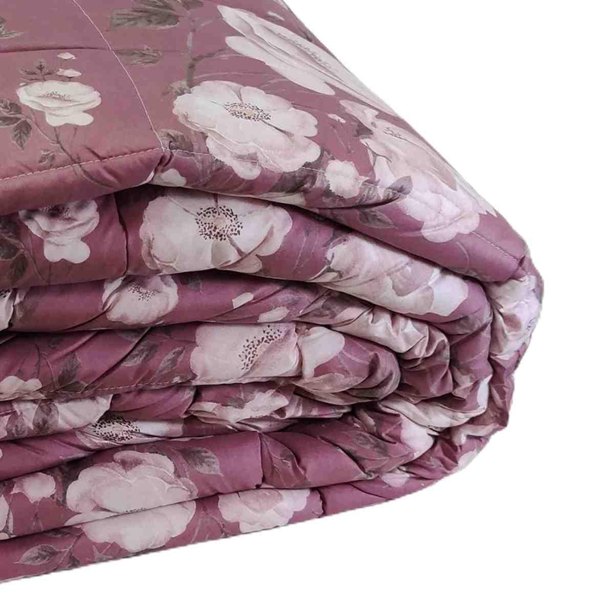 Trapunta singola charlotte rosa 70 x 260 cm