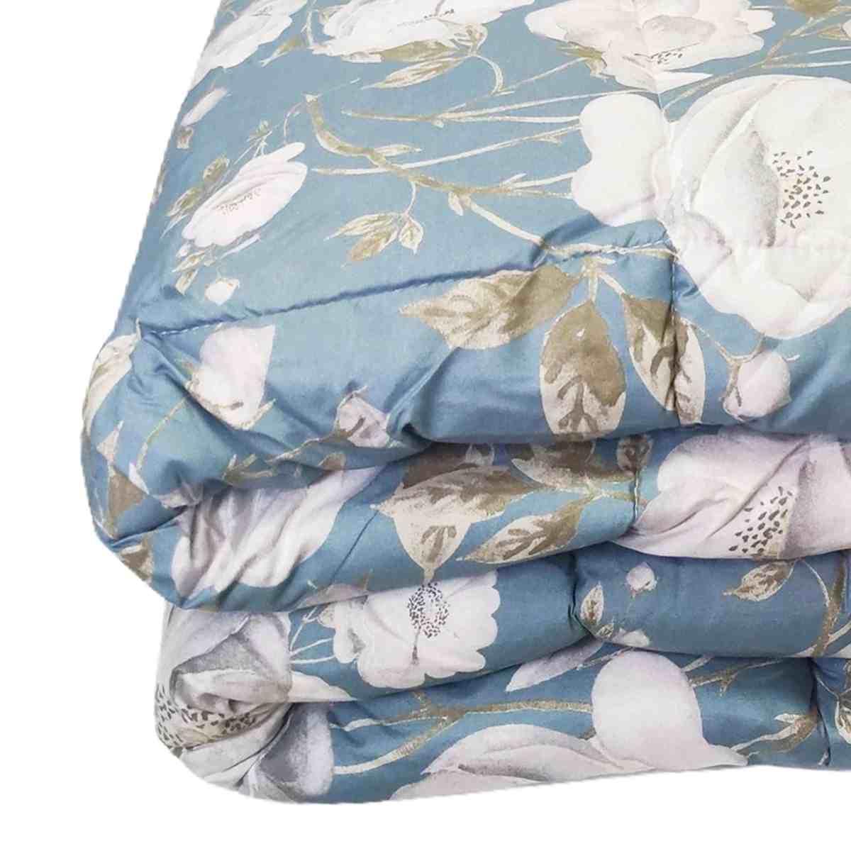 Trapunta singola charlotte azzurra 70 x 260 cm