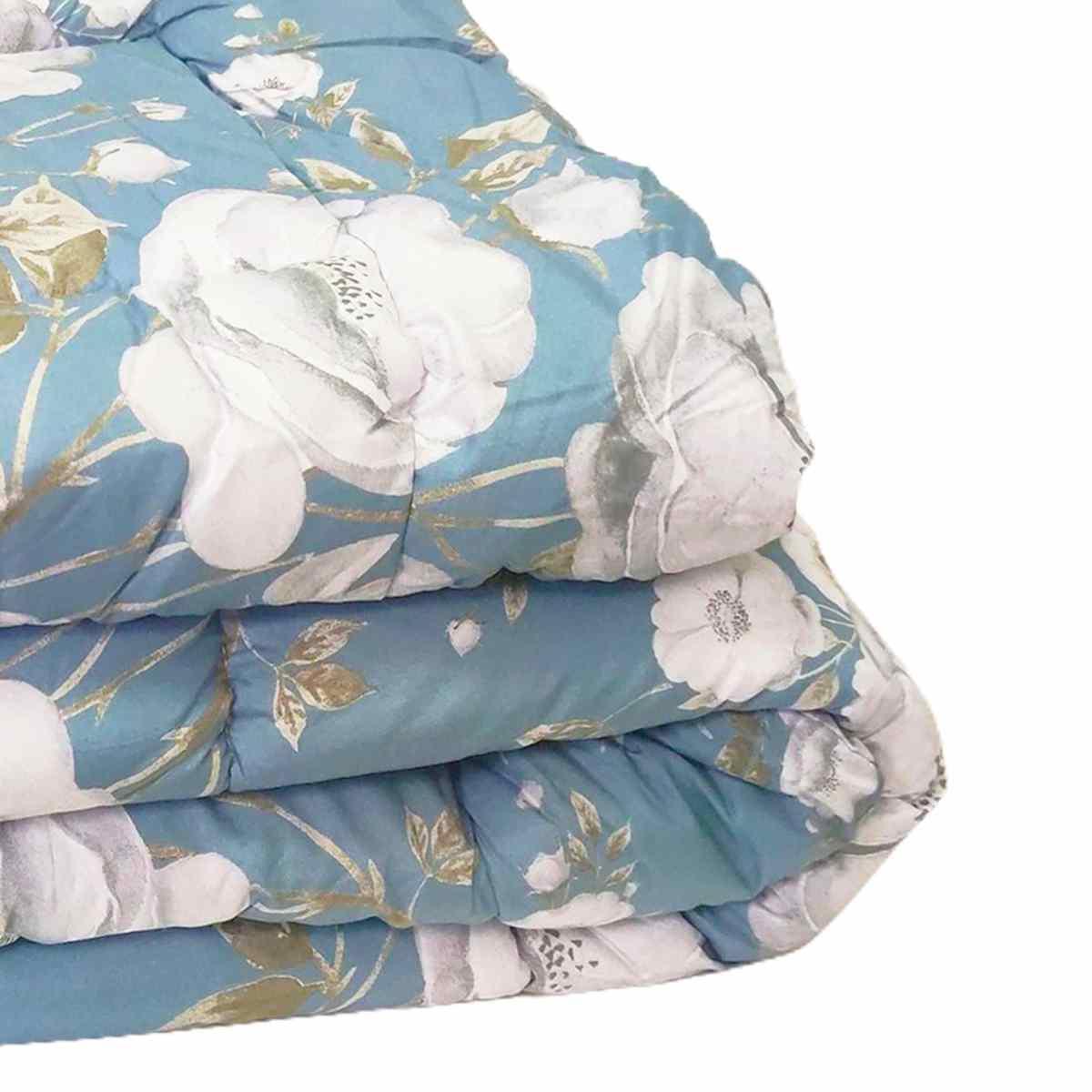Trapunta singola charlotte azzurra 70 x 260 cm