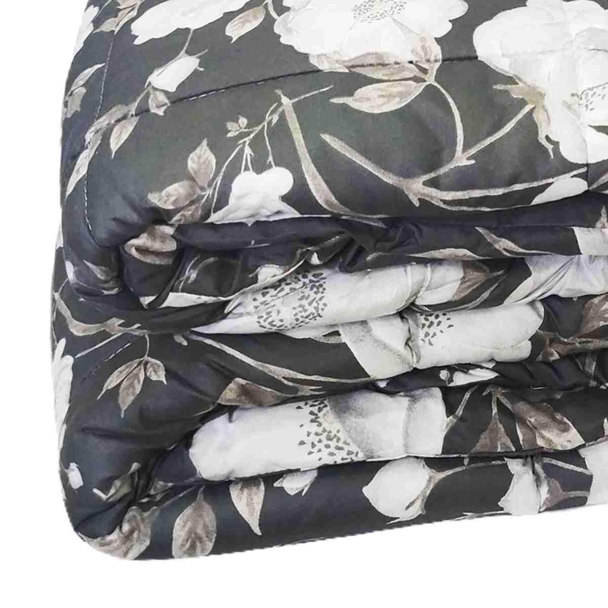Trapunta singola charlotte nera 70 x 260 cm