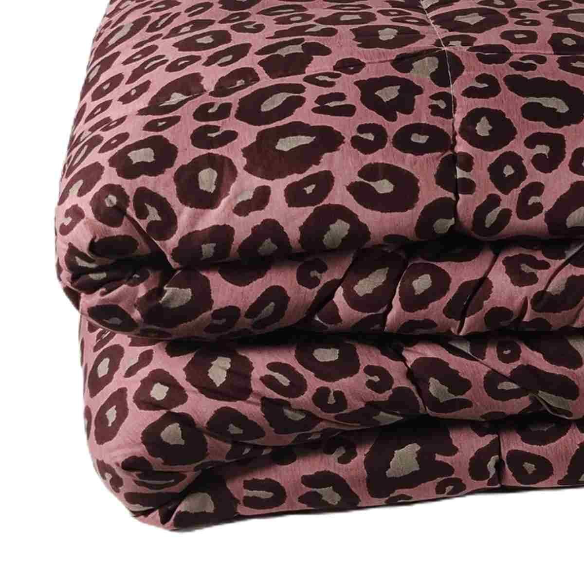 Trapunta 1 piazza mezza leopard rosa 20 x 260 cm
