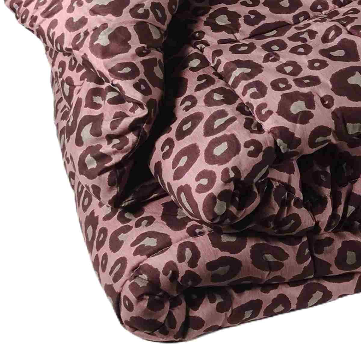 Trapunta 1 piazza mezza leopard rosa 20 x 260 cm