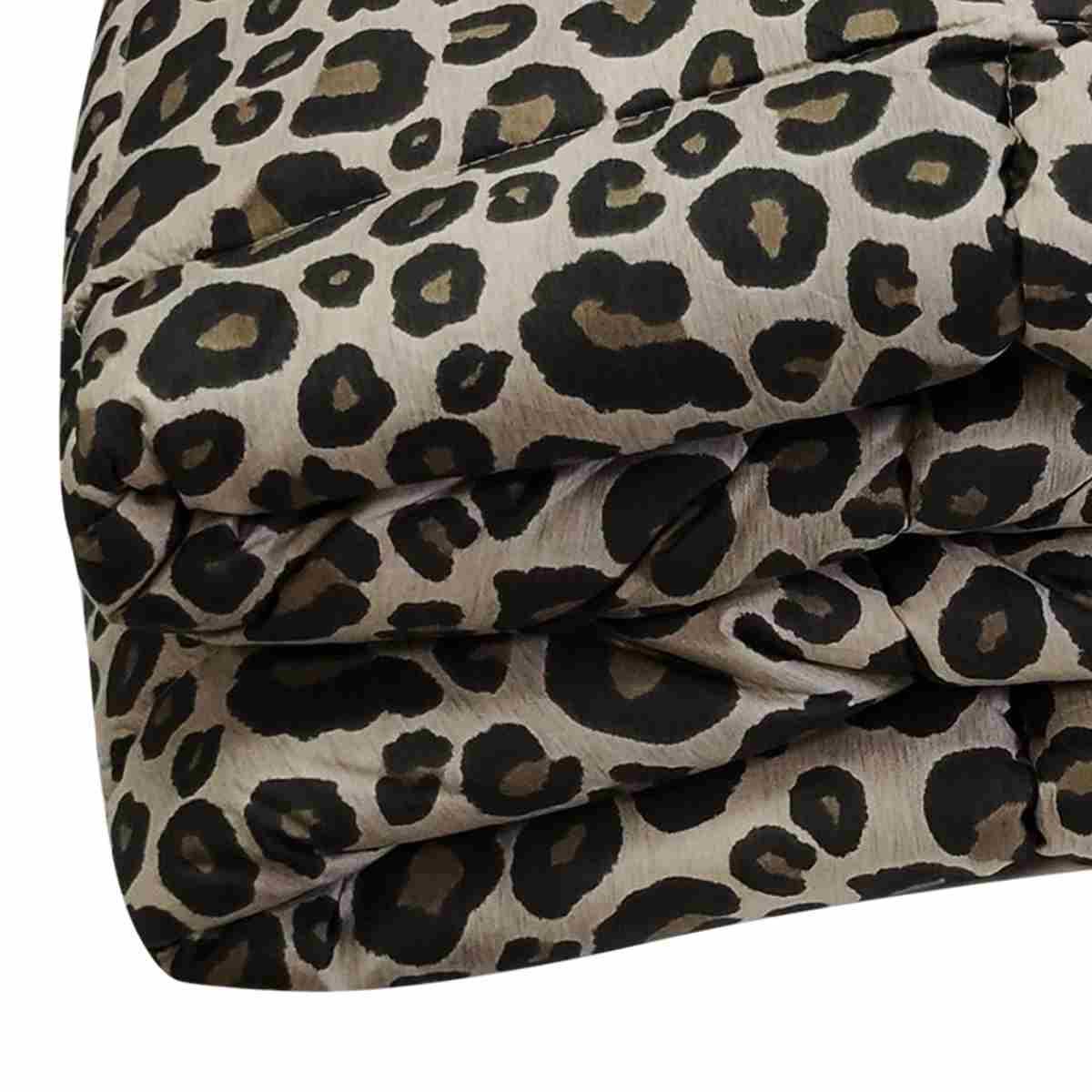 Trapunta 1 piazza mezza leopard marrone 20 x 260 cm